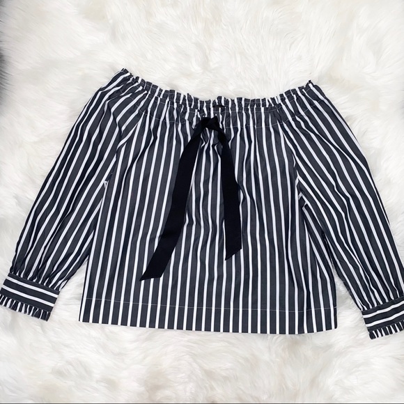 J. Crew Tops - J.Crew beautiful striped off shoulders top L